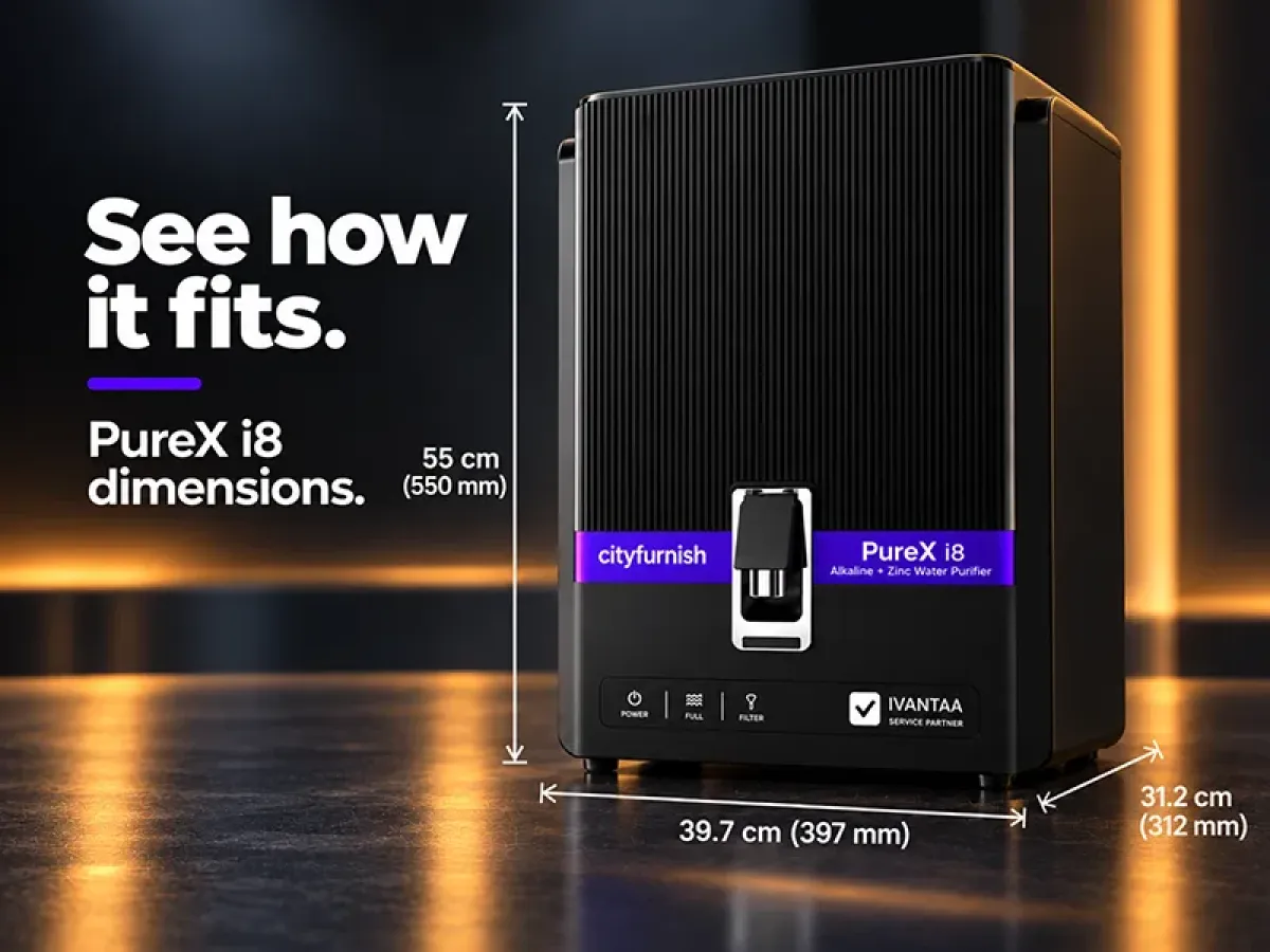 PureX i8 Water Purifier   RO + Alkaline + Zinc